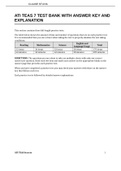 ATI TEAS 7 TEST BANK WITH ANSWER KEY AND EXPLANATION