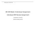 NR 449 Week 3 Individual Assignment Individual APA Review Assignment