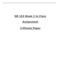   NR 103 Week 2 In Class Assignment