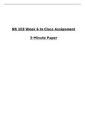   NR 103 Week 6 In Class Assignment