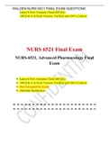 WALDEN NURS 6521 FINAL EXAM QUESTIONS  Latest 6 New Versions &lpar;Total 600 QA&rpar; 100 Q & A in Each Version&comma; Verified and 100 &percnt; Correct&vert;