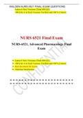 WALDEN NURS 6521 FINAL EXAM QUESTIONS  Latest 6 New Versions &lpar;Total 600 QA&rpar; 100 Q & A in Each Version&comma; Verified and 100 &percnt; Correct&vert;