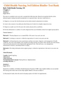 Complete Test Bank Child Health Nursing 3rd Edition Bindler Questions & Answers with rationales &lpar;Chapter 1-36&rpar;