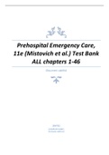Prehospital Emergency Care, 11e (Mistovich et al.) Test Bank