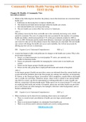 Complete Test Bank Community Public Health Nursing 6th Edition by Nies Questions & Answers with rationales &lpar;Chapter 1-33&rpar;