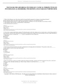 TEST BANK FOR ABNORMAL PSYCHOLOGY CLINICAL PERSPECTIVES ON PSYCHOLOGICAL DISORDERS&comma; 9TH EDITION&comma; SUSAN KRAUSS WHITBOURNE&period;