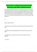 Data Science - Big Data Assessment Exam  Questions with 100&percnt; Verified Answers