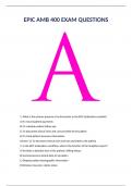 EPIC AMB 400 EXAM QUESTIONS 2025 ACTUAL EXAM COMPLETE 550&plus; QUESTIONS WITH DETAILED VERIFIED ANSWERS &lpar;100&percnt; CORRECT ANSWERS&rpar; &sol; ALREADY GRADED A&plus;