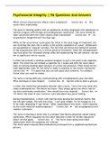 Psychosocial Integrity &vert; 96 Questions And Answers 