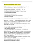 Psychosocial Integrity Study Guide