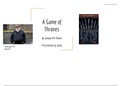 A Game of Thrones very basic overview