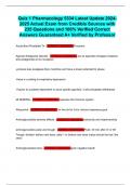 Quiz 1 Pharmacology 5334 Latest Update 2024-2025 Actual Exam from Credible Sources with 235 Questions and 100&percnt; Verified Correct Answers Guaranteed A&plus; Verified by Professor