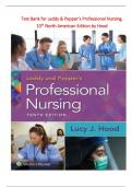 Test Bank for Leddy & Pepper&rsquo;s Professional Nursing&comma; 10th  North American Edition by Hood