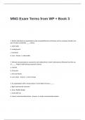 MNG Exam Questions and Answers- Terms from WP &plus; Book 3