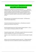 Quality Control Exam &vert;Questions and Essays  with 100&percnt; Verified Answers 