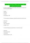 Quality Control Exam &vert;250 Questions with  100&percnt; Verified Answers 