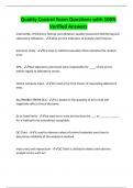 Quality Control Exam Questions with 100&percnt;  Verified Answers 
