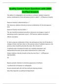 Quality Control Exam Questions with 100&percnt;  Verified Answers 