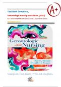 Test Bank Complete- Gerontologic Nursing 6th Edition&comma; &lpar;2021&rpar; Sue E&period; Meiner And Jennifer J&period; Yeager All Chapters 1-29