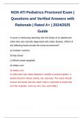 NGN ATI Pediatrics Proctored Exam &vert; Questions and Verified Answers with Rationale &vert; Rated A&plus; &vert; 2024&sol;2025 Guide