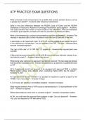 ATP PRACTICE EXAM QUESTIONS
