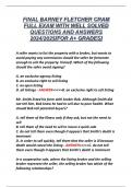 FINAL BARNEY FLETCHER CRAM FULL EXAM WITH WELL SOLVED QUESTIONS AND ANSWERS 2024&sol;2025&lbrack;FOR A&plus; GRADES&rsqb;