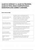 AAAE CM MODULE 1-4&comma; AAAE CM TRAINING&comma; AAAE CM FINAL EXAM COMPLETE EXAM QUESTIONS AND CORRECT ANSWERS