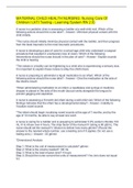 MATERNAL CHILD HEALTH NURSING&colon; Nursing Care Of Children I &lpar;ATI Testing - Learning System RN 2&period;0&rpar;