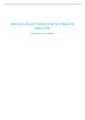 2022 HESI RN EXIT EXAM V2 WITH UPDATED QUESTIONS AND ANSWERS | 100% COMPLETE | {Graded A+}