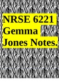NRSE 6221 Gemma Jones Notes