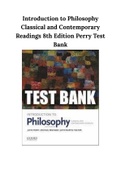 Introduction to Philosophy Classical and Contemporary Readings 8th Edition Perry Test Bank