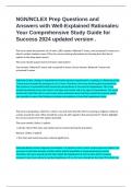 NGN&sol;NCLEX Prep Questions and Answers with Well-Explained Rationales&colon; Your Comprehensive Study Guide for Success 2024 updated version 