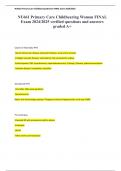 NU661 Primary Care Childbearing Woman FINAL Exam 2024&sol;2025 verified questions and answers graded A&plus;