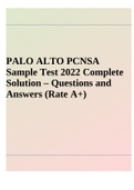PALO ALTO PCNSA Sample Test 2022 Complete Solution – Questions and Answers (Rate A+)