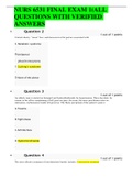NURS 6531 FINAL EXAM 1&lpar;ALL QUESTIONS WITH VERIFIED ANSWERS