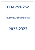  CLN 251-252 OVERVIEW OF CHRONICLES 2022-2023&period;