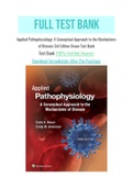 Applied Pathophysiology&colon; A Conceptual Approach to the Mechanisms of Disease 3rd Edition Braun Test Bank With Question and Answer&comma; From Chapter 1 to 18