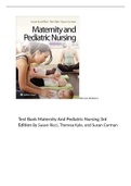Test Bank Maternity And Pediatric Nursing 3rd Edition By Susan Ricci, Theresa Kyle, and Susan Carman