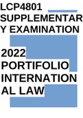 LCP4801 INTERNATIONAL LAW SUPPLEMENTARY EXAMINATION 2022