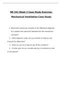 NR 341 Week 2 Case Study Exercise: Mechanical Ventilation Case Study