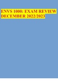 ENVS 1000&colon; EXAM REVIEW DECEMBER 2022&sol;2023