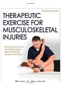 Therapeutic Exercise for Musculoskeletal Injuries 4th Edition Houglum Test Bank