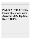 PALO ALTO PCNSA Exam Questions with Answers 2022 Update, Rated 100%