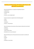Anatomy and Physiology ATI Study patho Exam with Questions and Answers 