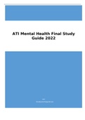  ATI Mental Health Final Study Guide 2022