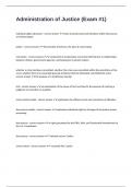 Administration of Justice &lpar;Exam &num;1&rpar; questions with correct answers