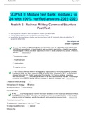 SEJPME II Module Test Bank: Module 2 to 24-with 100%  verified answers-2022-2023