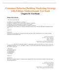 Complete Test Bank Consumer Behavior Building Marketing Strategy 14th Edition Mothersbaugh Questions & Answers with rationales &lpar;Chapter 1-20&rpar;
