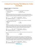 Complete Test Bank Critical Care Nursing 7th Edition by Urden Questions & Answers with rationales &lpar;Chapter 1-42&rpar;