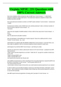Virginia MPJE &vert; 251 Questions with 100&percnt; Correct Answers &vert; Latest Update 
